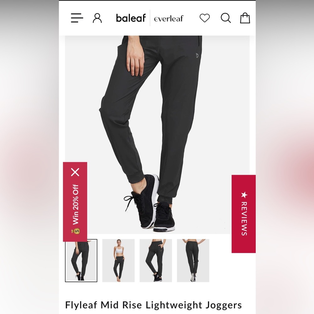 EUC Women’s BaLeaf Flyleaf lightweight Mid-Rise Joggers